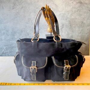 Gap Black Canvas and Leather Bag. EUC